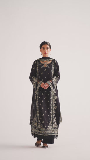Pakistani luxury embroidered cotton suit women designer three piece formal wear outfit